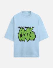Socially awkward Unisex Oversized Tee - Image 4